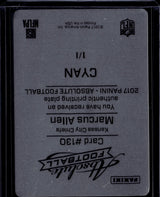 2017 Panini Absolute #130 Marcus Allen Printing Plates Cyan #/1