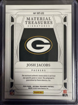 2024 National Treasures Josh Jacobs Material Treasures Auto /25 #MT-JJS
