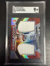 2021 Panini Spectra #RRM-JC Ja'Marr Chase Rising Rookie Materials SGC 9 #/99