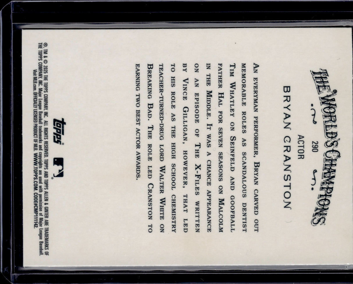 2025 Topps Allen & Ginter #290 Bryan Cranston Chrome Purple Refractor