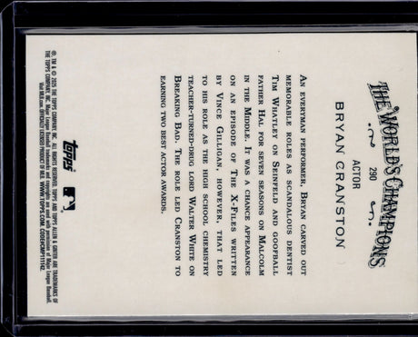 2025 Topps Allen & Ginter #290 Bryan Cranston Chrome Purple Refractor