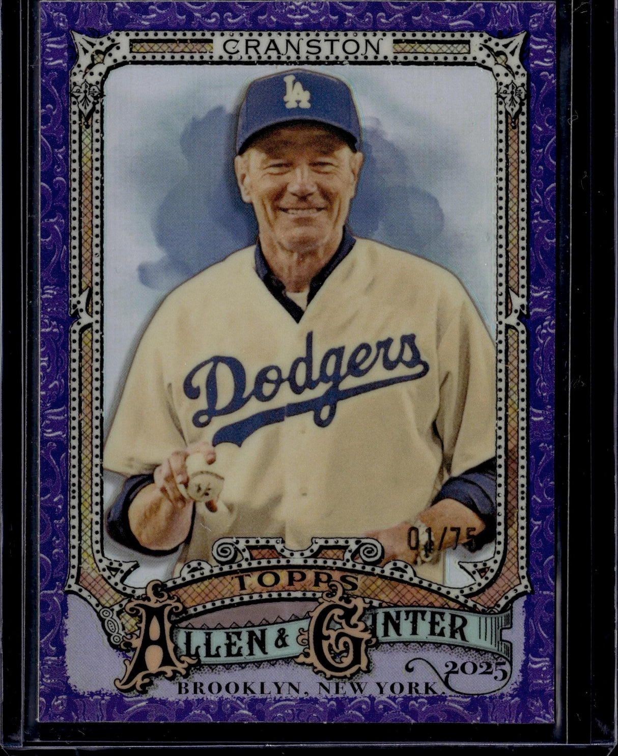2025 Topps Allen & Ginter #290 Bryan Cranston Chrome Purple Refractor