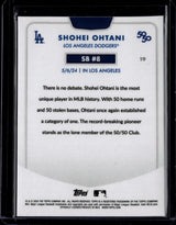 2024 Topps 50/50: Shohei Ohtani #19 Shohei Ohtani Chrome Blue #/150