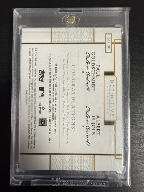2024 Topps Definitive Albert Pujols/Paul Goldschmidt Dual Autographed Relic /35