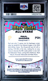 2025 Topps Chrome #UV-4 Paul Skenes Ultra Violet Green Refractor PSA 10 /99
