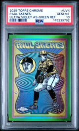 2025 Topps Chrome #UV-4 Paul Skenes Ultra Violet Green Refractor PSA 10 /99