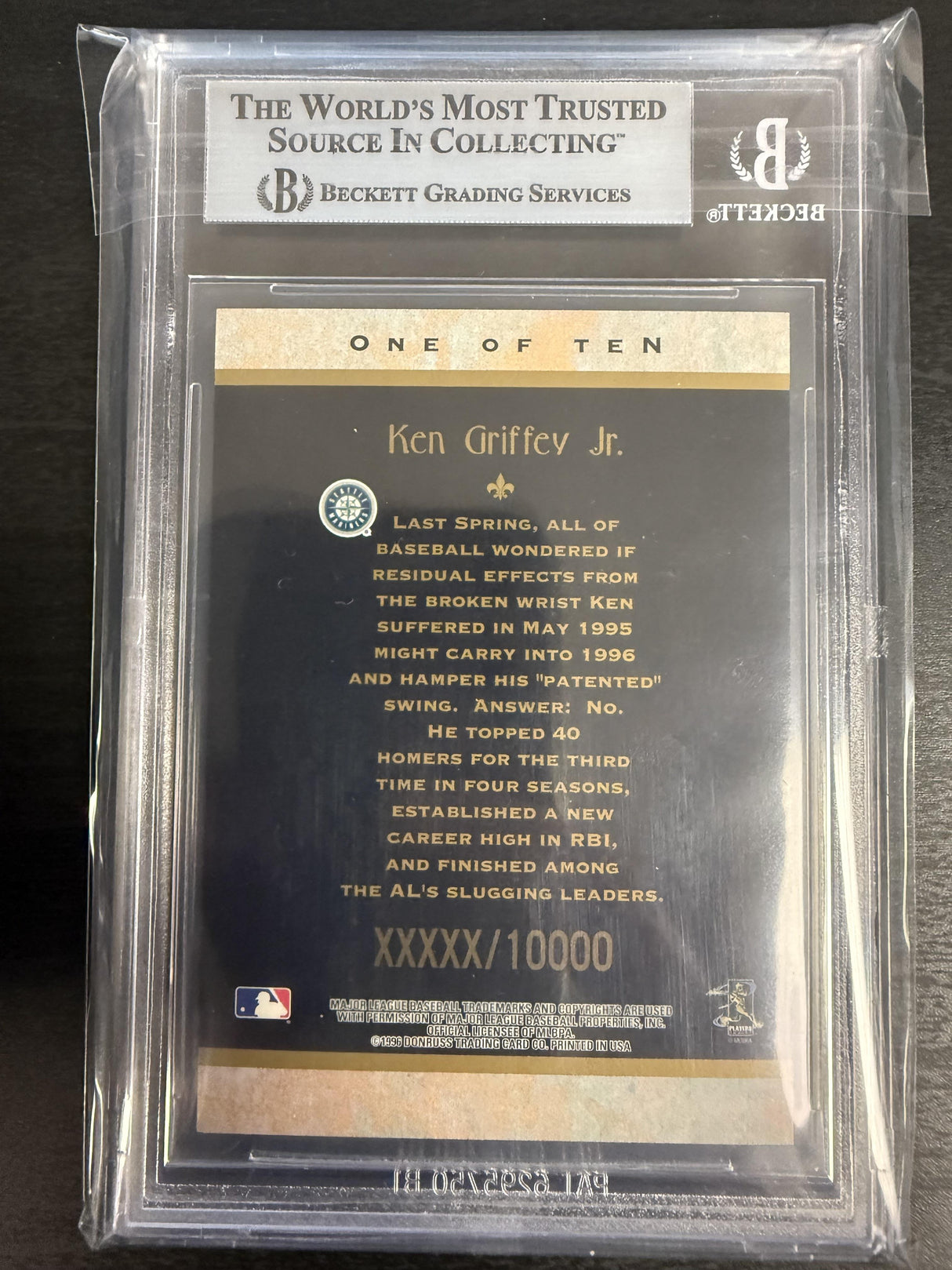 1997 Donruss Ken Griffey Jr. Diamond Kings EXECUTIVE BGS 8.5 /10000
