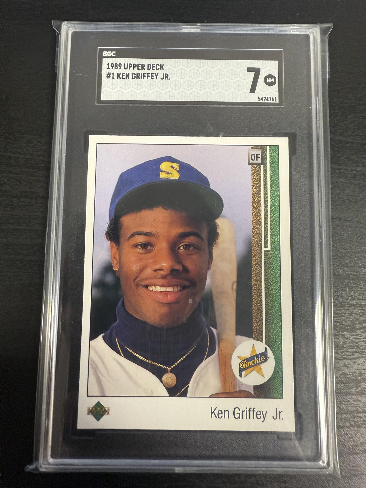 1989 Upper Deck #1 Ken Griffey Jr. SGC 7