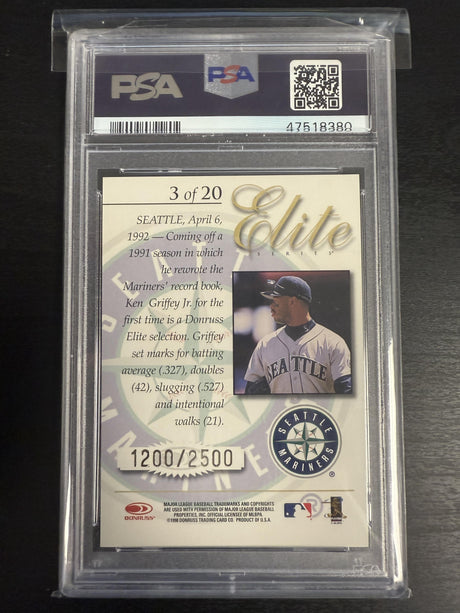 1998 Donruss Update Elite #3 Ken Griffey Jr. PSA 9