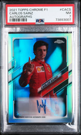 2021 Topps Chrome Formula 1 Carlos Sainz Auto /90 PSA 7