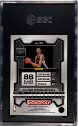 2023-24 Panini Prizm Monopoly #81 Victor Wembanyama SGC 10