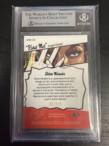 2023 Leaf Metal Anime Nation Angel Reese Auto /226 BGS Authentic