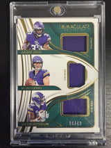2024 Immaculate J.J. McCarthy/Aaron Jones/Justin Jefferson Triple Jersey /49