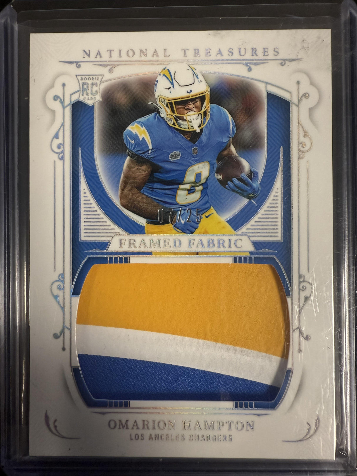 2025 National Treasures Omarion Hampton Framed Fabric /25