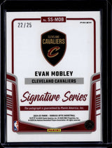 2024-25 Donruss Optic #SS-MOB Evan Mobley Signature Series Blue #/25