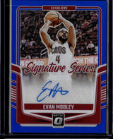 2024-25 Donruss Optic #SS-MOB Evan Mobley Signature Series Blue #/25