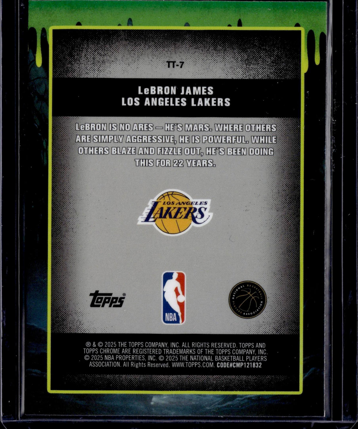 2025-26 Topps Chrome LeBron James Tall Tales Green Geometric Refractor #/99