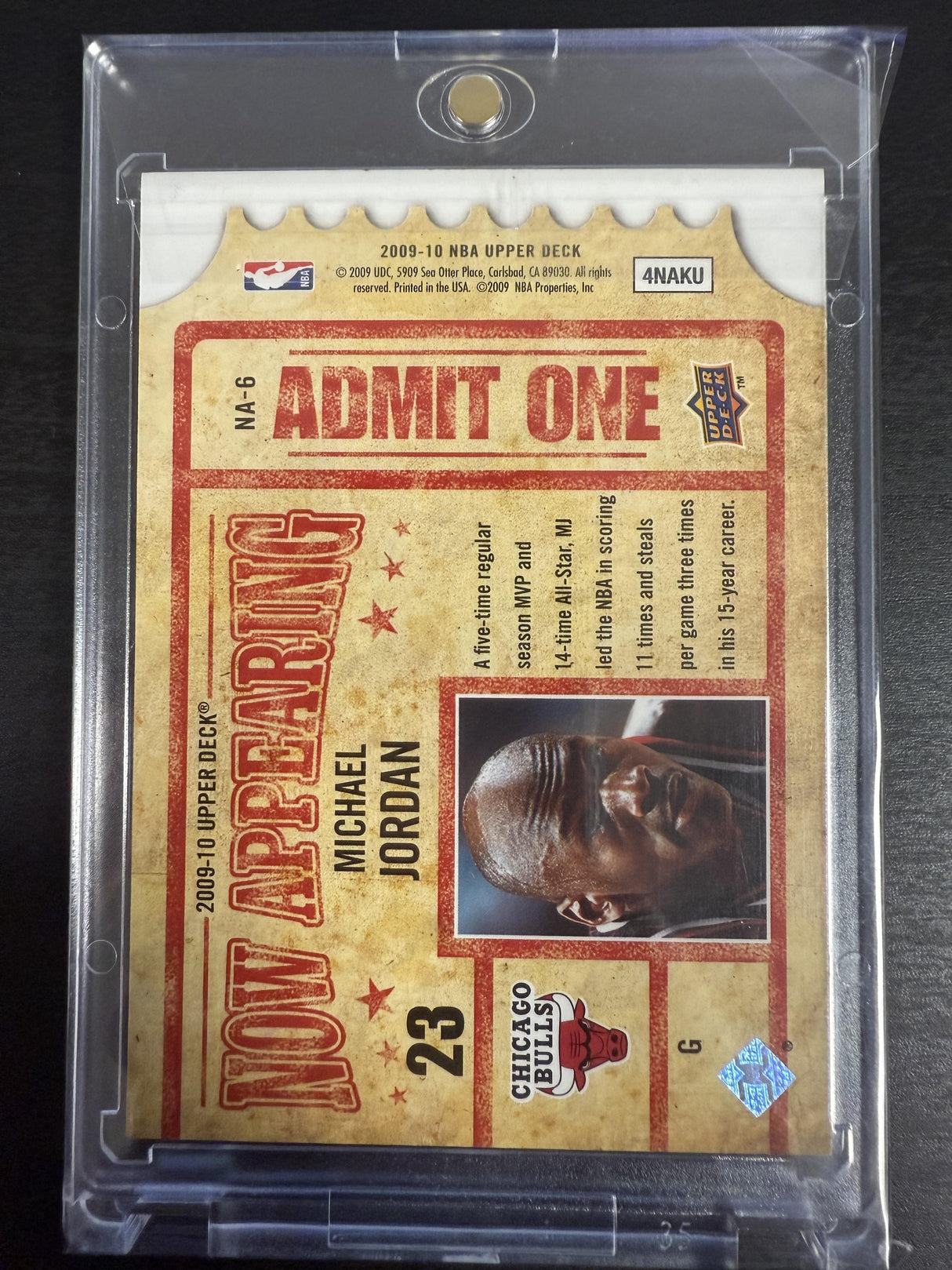 2009-10 Upper Deck #NA-6 Michael Jordan Now Appearing