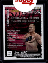 2024 Topps Finest Sergei Pavlovich Intimidators Autographs Gold Shimmer /39