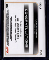 2022 Topps Chrome Formula 1 #CAC-LN Lando Norris Chrome Autographs Gold #/50