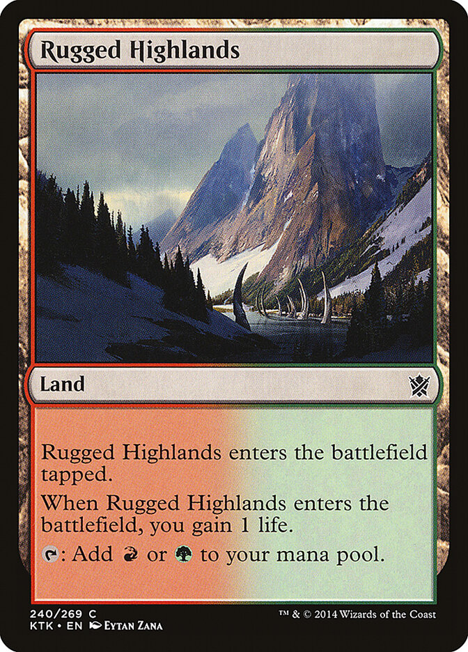 Rugged Highlands (240) - Khans of Tarkir (KTK)
