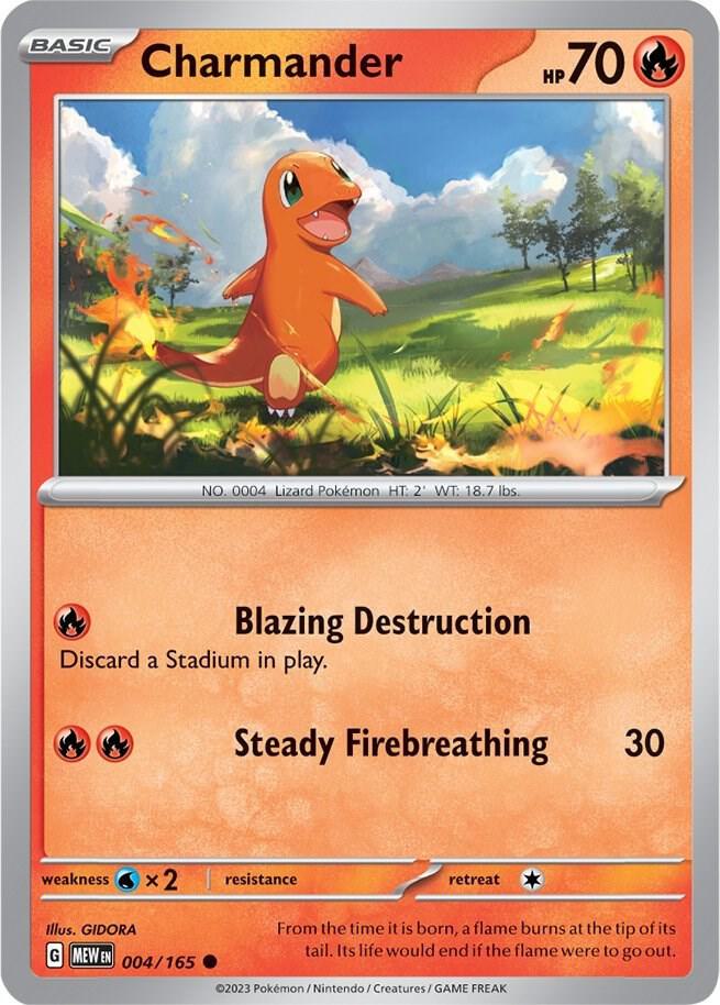 Charmander (4/165) - [Reverse Holo] SV3PT5: 151 (MEW)