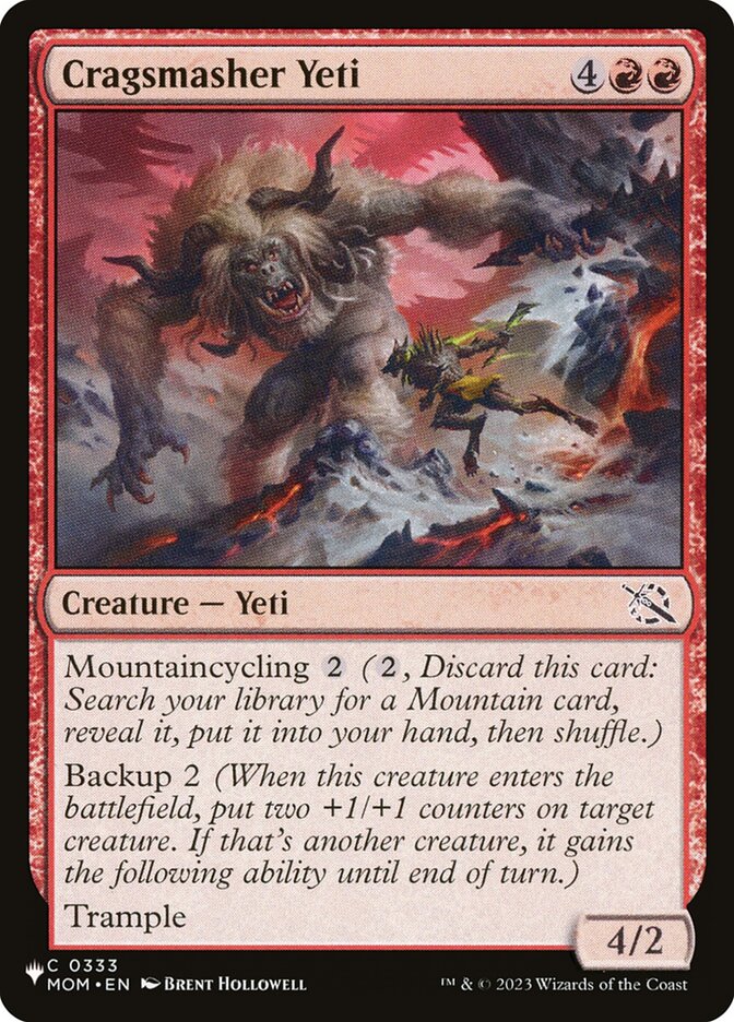 Cragsmasher Yeti (MOM-333) - The List (PLST)