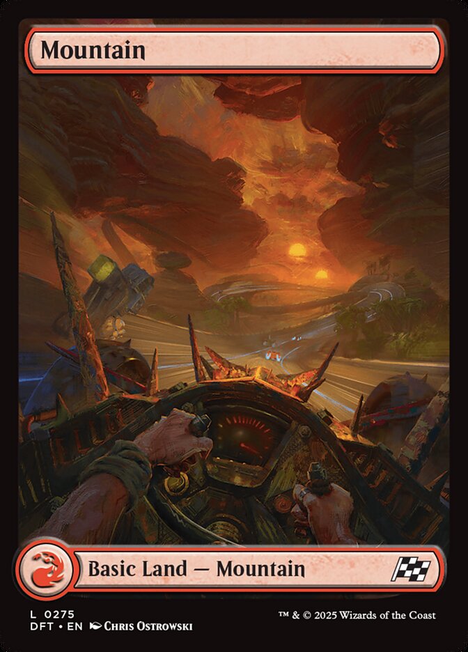 Mountain (275) - [Foil, Full Art] Aetherdrift (DFT)