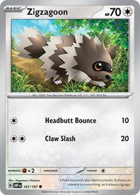 Zigzagoon (167) - SV03: Obsidian Flames (OBF)