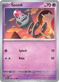 Spoink (90) - SV03: Obsidian Flames (OBF)