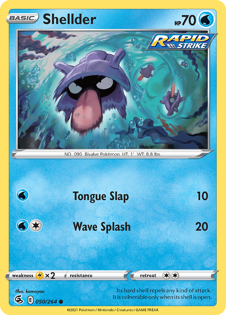 Shellder (50/264) - [Reverse Holo] Fusion Strike (FST)