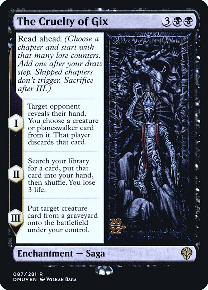 The Cruelty of Gix (87s) - Dominaria United Promos (PDMU)