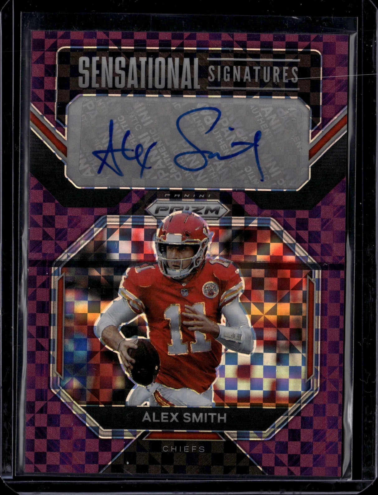 2022 Panini Prizm Alex Smith Sensational Signatures Purple Power /35