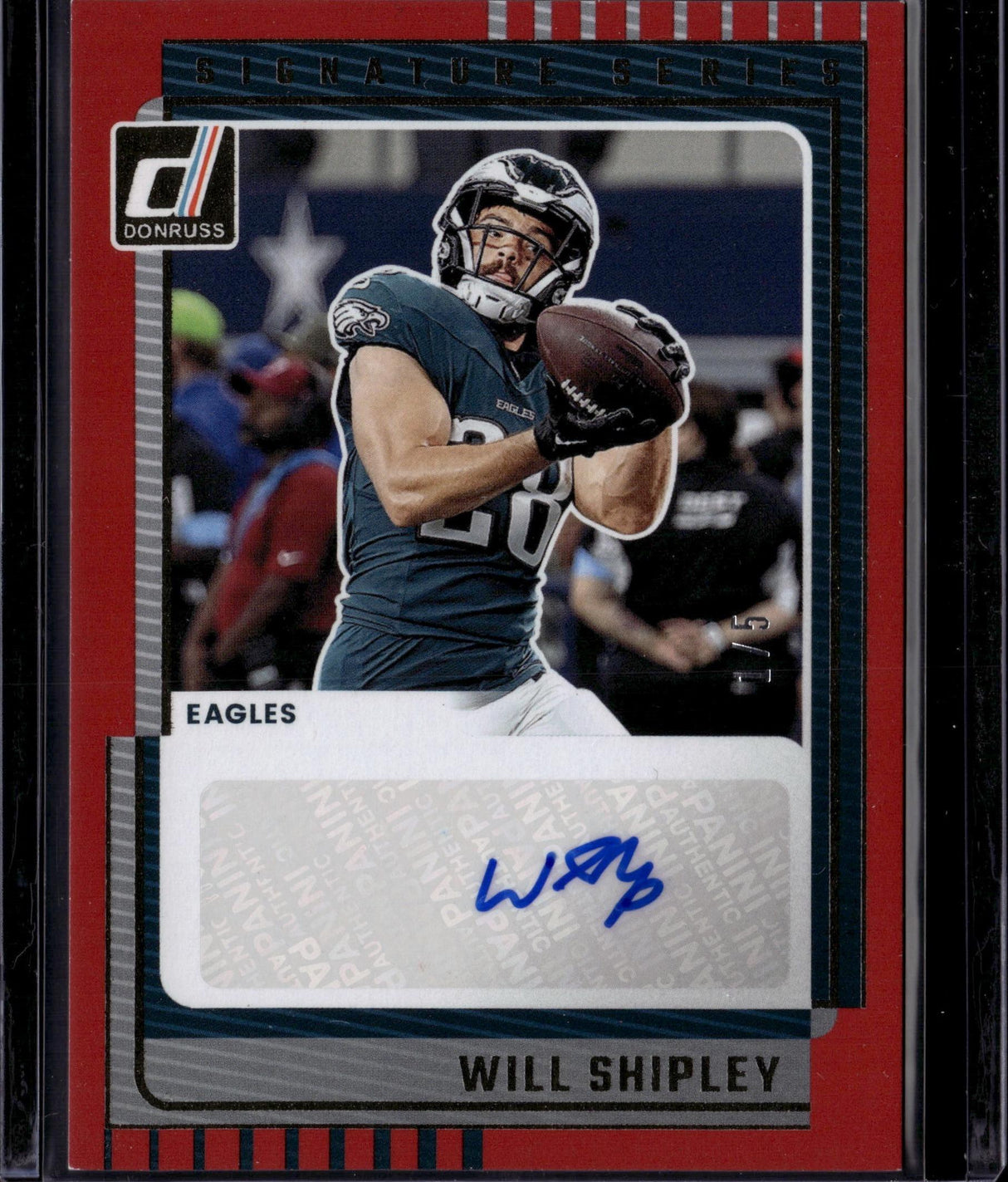 2025 Donruss #SS-WHY Will Shipley Signature Series Red #/5