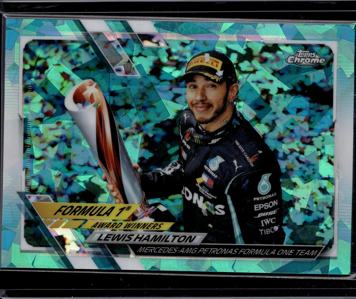 2021 Topps Chrome Sapphire Edition Formula 1 #171 Lewis Hamilton Aqua #/99
