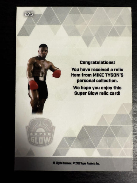 2021 Super Glow Sports #275 Mike Tyson Jumbo Relic