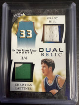 2022 Leaf In The Game Used Sports Grant Hill / Christian Laettner Dual Mem /4