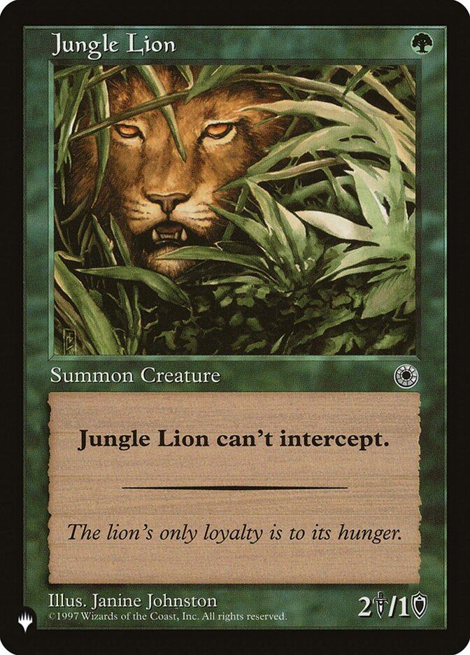 Jungle Lion (POR-171) - The List (PLST)