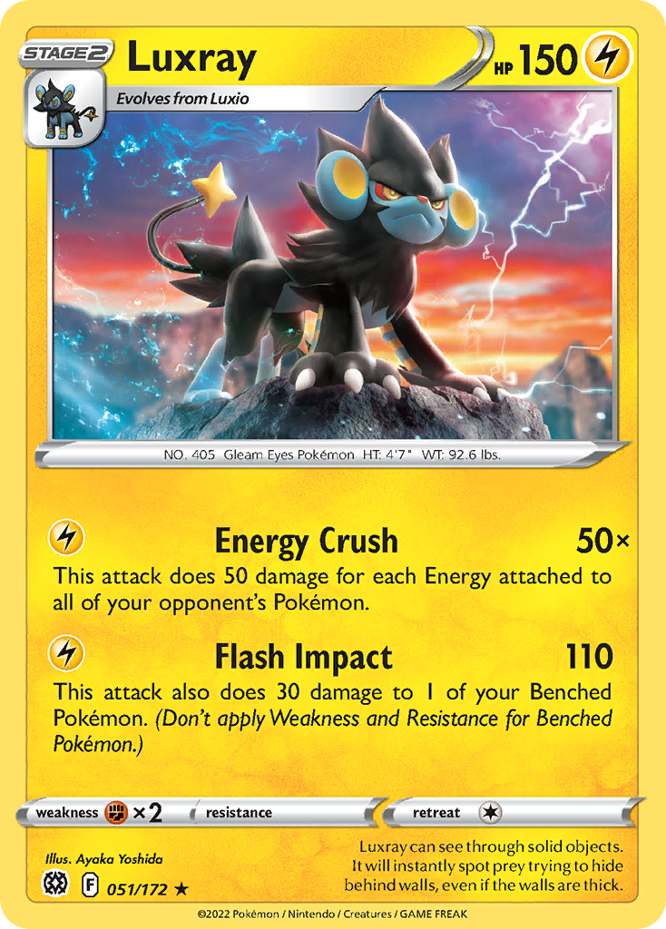 Luxray (51/172) - [Reverse Holo] Brilliant Stars (BRS)