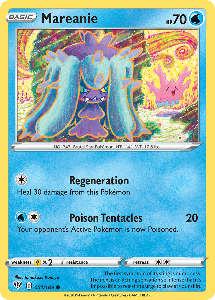 Mareanie (51/189) - [Reverse Holo] Darkness Ablaze (DAA)