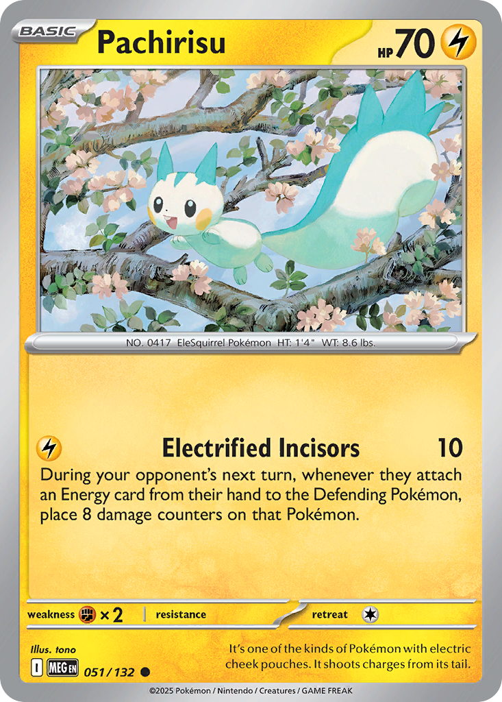 Pachirisu (51/132) - [Reverse Holo] Mega Evolution (MEG)