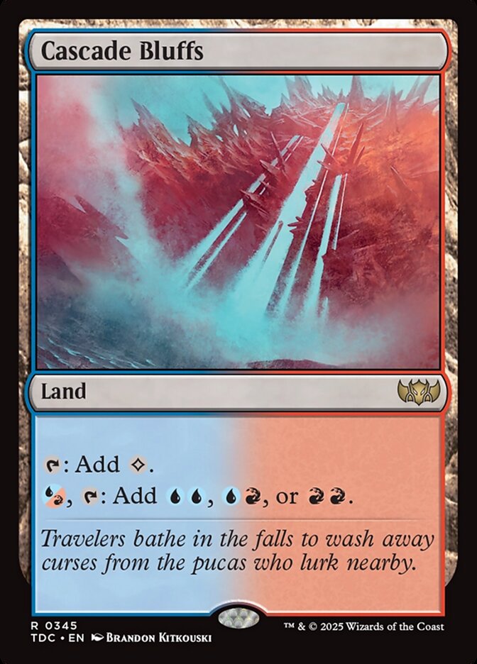 Cascade Bluffs (345) - Tarkir: Dragonstorm Commander (TDC)