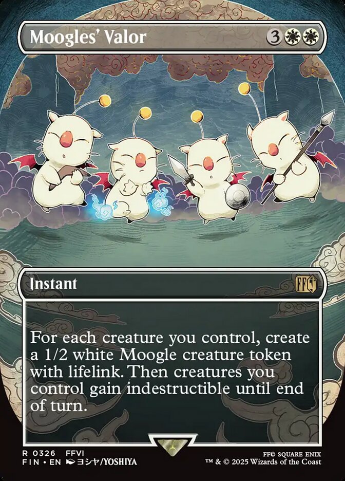 Moogles' Valor (326) - [Foil, Borderless] Final Fantasy (FIN)
