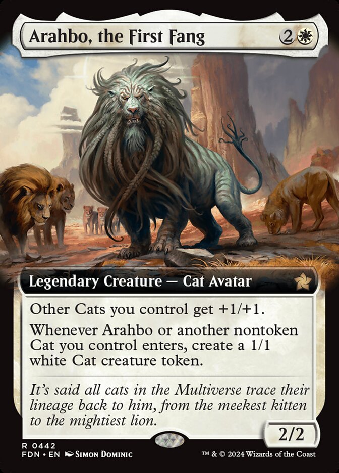 Arahbo, the First Fang - [Foil, Extended Art] Foundations (FDN)