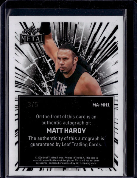 2026 Leaf Pop Century - Metal Auto #MA-MH1 Matt Hardy Pink Crystal /5
