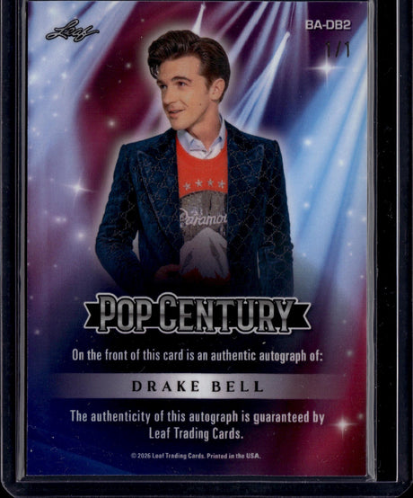 2026 Leaf Pop Century - Drake Bell Auto 1/1
