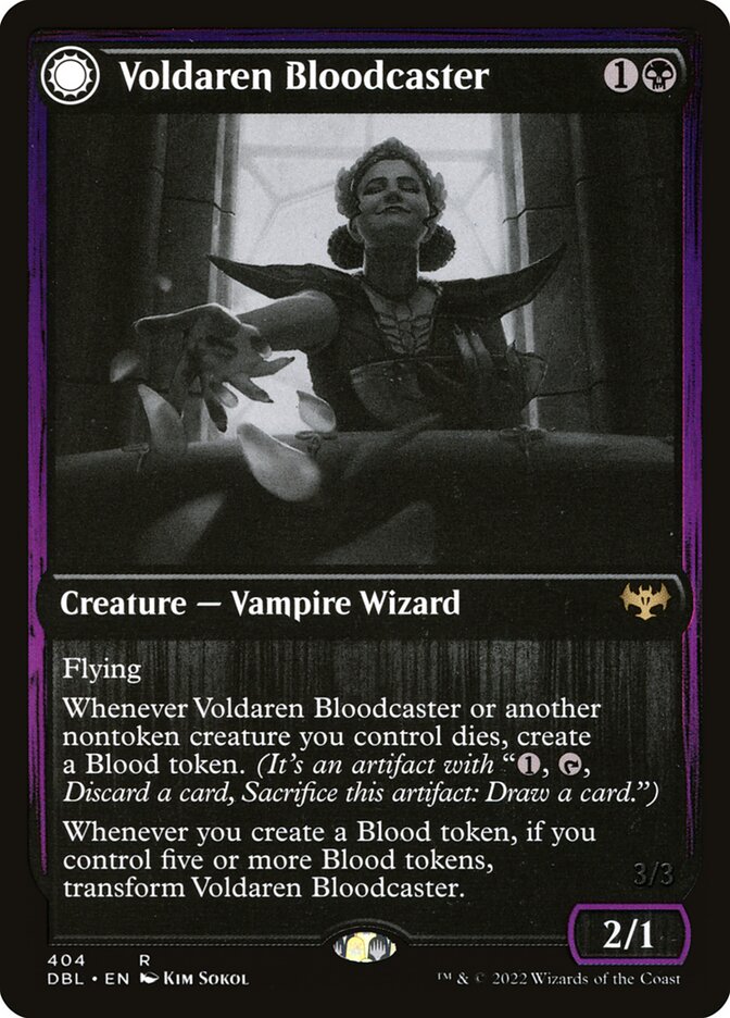 Voldaren Bloodcaster // Bloodbat Summoner - [Foil] Innistrad: Double Feature (DBL)
