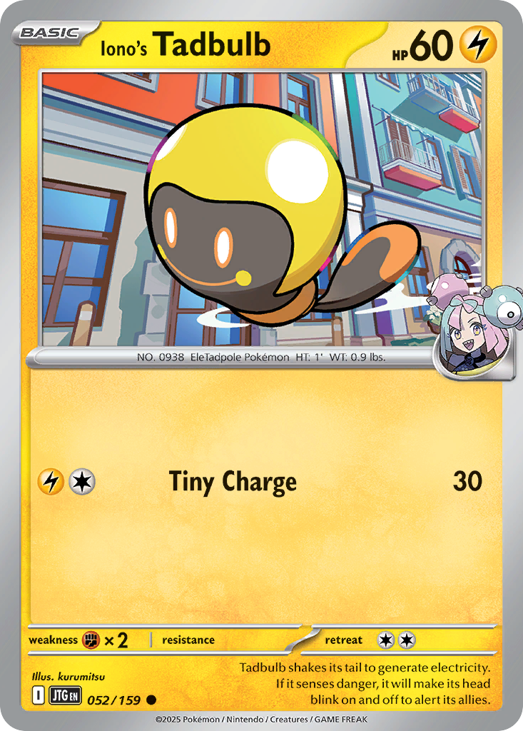 Iono's Tadbulb (52/159) - [Reverse Holo] Journey Together (JTG)