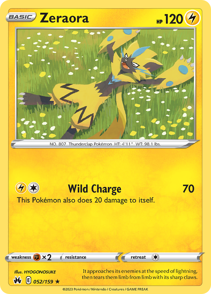 Zeraora (52/159) - [Reverse Holo] Crown Zenith (CRZ)