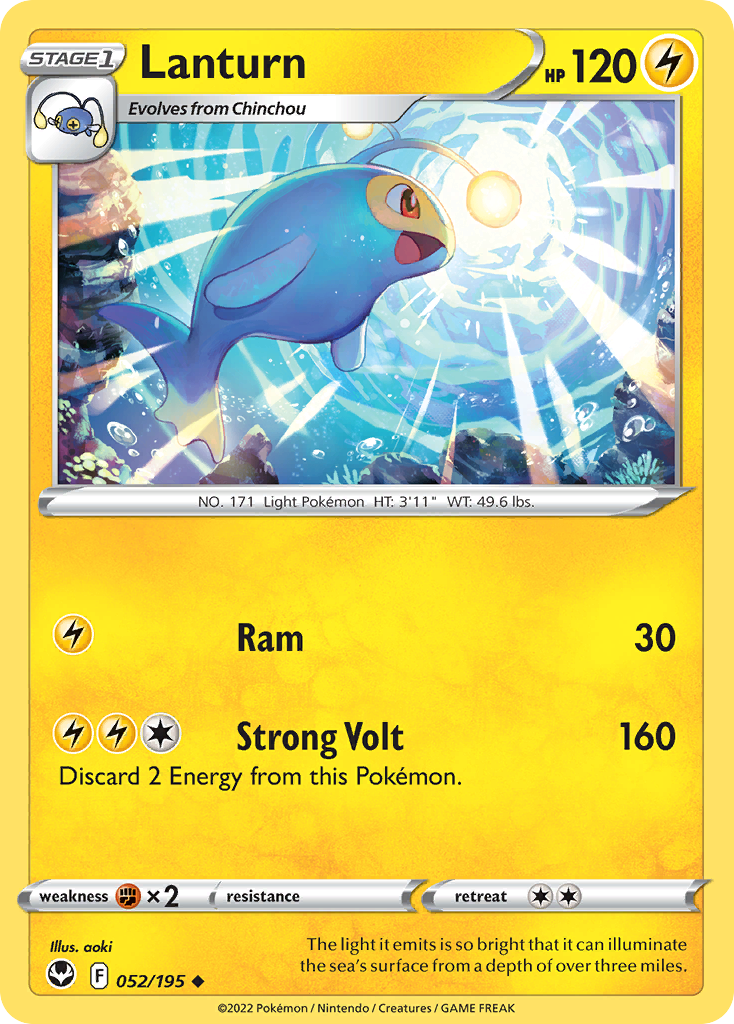 Lanturn (52/195) - [Reverse Holo] Silver Tempest (SIT)